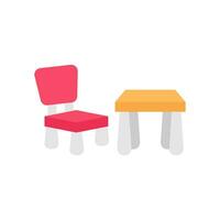 Chair Table icon in vector. Illustration vector