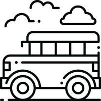 Bus transportation symbol icon vector image. Illustration of the silhouette bus transport public travel design image. EPS 10