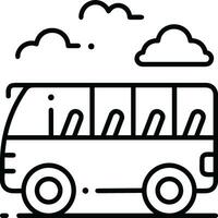 Bus transportation symbol icon vector image. Illustration of the silhouette bus transport public travel design image. EPS 10