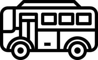 Bus transportation symbol icon vector image. Illustration of the silhouette bus transport public travel design image. EPS 10