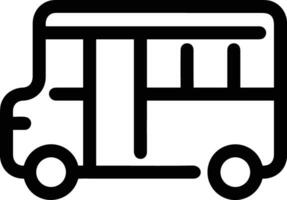 Bus transportation symbol icon vector image. Illustration of the silhouette bus transport public travel design image. EPS 10