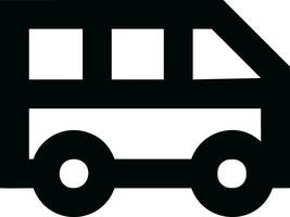 Bus transportation symbol icon vector image. Illustration of the silhouette bus transport public travel design image. EPS 10