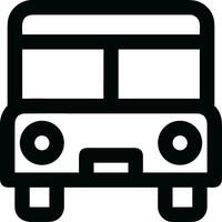 Bus transportation symbol icon vector image. Illustration of the silhouette bus transport public travel design image. EPS 10