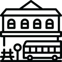 Bus transportation symbol icon vector image. Illustration of the silhouette bus transport public travel design image. EPS 10