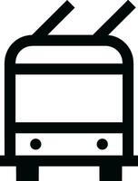 Bus transportation symbol icon vector image. Illustration of the silhouette bus transport public travel design image. EPS 10