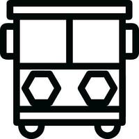 Bus transportation symbol icon vector image. Illustration of the silhouette bus transport public travel design image. EPS 10