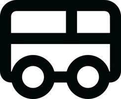 Bus transportation symbol icon vector image. Illustration of the silhouette bus transport public travel design image. EPS 10