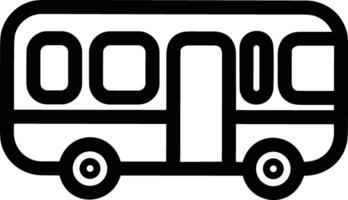 Bus transportation symbol icon vector image. Illustration of the silhouette bus transport public travel design image. EPS 10