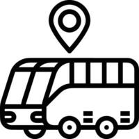 Bus transportation symbol icon vector image. Illustration of the silhouette bus transport public travel design image. EPS 10