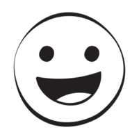 Smiling 30 Grunge Emoticons Outline Style png