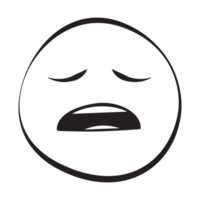 Tired 30 Grunge Emoticons Outline Style png