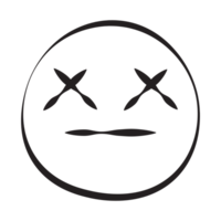 muerto 30 grunge emoticones contorno estilo png