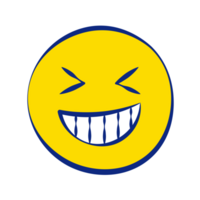 Lachen 30 Grunge Emoticons Weiß Gliederung Stil png