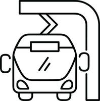 Bus transportation symbol icon vector image. Illustration of the silhouette bus transport public travel design image. EPS 10