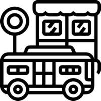 Bus transportation symbol icon vector image. Illustration of the silhouette bus transport public travel design image. EPS 10