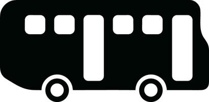 Bus transportation symbol icon vector image. Illustration of the silhouette bus transport public travel design image. EPS 10