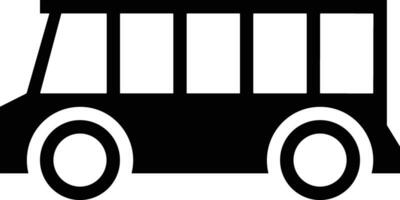 Bus transportation symbol icon vector image. Illustration of the silhouette bus transport public travel design image. EPS 10