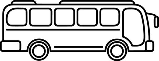 Bus transportation symbol icon vector image. Illustration of the silhouette bus transport public travel design image. EPS 10