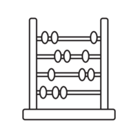 ábaco 30 escola ícone conjunto esboço estilo png