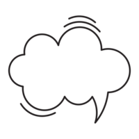 50 Dialogue Speech Bubble Outline Style bb png