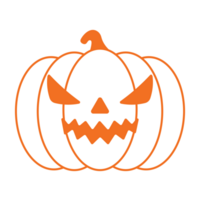 zucca Halloween icona bianca schema stile png