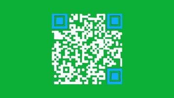 volgende generatie qr codes Aan groen scherm, 3d dynamisch lus animatie video