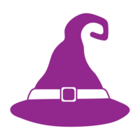 Witch Hat Halloween Icon White Outline Style png