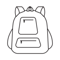 colegio bolso 30 colegio icono conjunto contorno estilo png