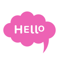 Hello 30 Set Small Talk Dialogue Flat Color Style png