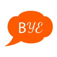 Bye 30 Set Small Talk Dialogue Flat Color Style png