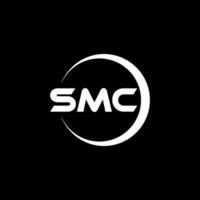 diseño del logotipo de la letra smc en illustrator. logotipo vectorial, diseños de caligrafía para logotipo, afiche, invitación, etc. vector