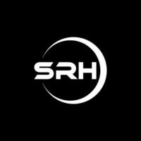 SRH letter logo design with white background in illustrator. Vector logo, calligraphy designs for logo, Poster, Invitation, etc.