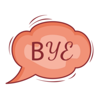 Bye 30 Set Small Talk Dialogue Pastel Color Style png