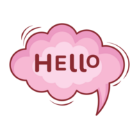 Hello 30 Set Small Talk Dialogue Pastel Color Style png