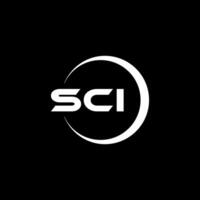SCI letter logo design in illustrator. Vector logo, calligraphy designs for logo, Poster, Invitation, etc.