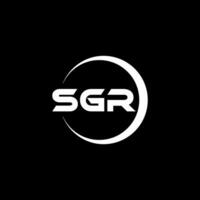SGR letter logo design in illustrator. Vector logo, calligraphy designs for logo, Poster, Invitation, etc.