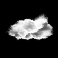 White cloud shape isolated over white background photo