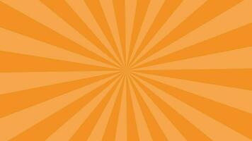 Simple flat Orange Light Sun burst looping animation background video