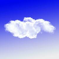 White cloud isolated over blue sky background photo