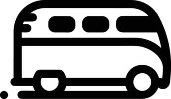 Bus transportation symbol icon vector image. Illustration of the silhouette bus transport public travel design image. EPS 10