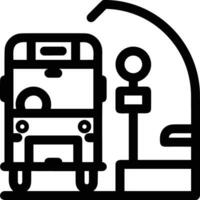 Bus transportation symbol icon vector image. Illustration of the silhouette bus transport public travel design image. EPS 10