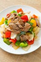 Stir Fried Pork with Black Pepper photo