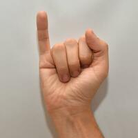 Letter I in American Sign Language ASL photo