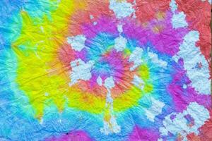 tie dye fabric with a rainbow pattern photo