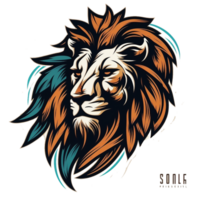 gratis descargar león Tigre mascota logo png realista foto, ai generativo