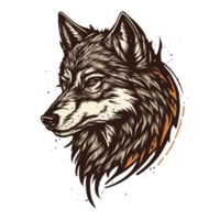 Free download wolf mascot logo png realistic photo, Ai Generative