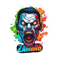 fri ladda ner zombie maskot logotyp png realistisk Foto, ai generativ