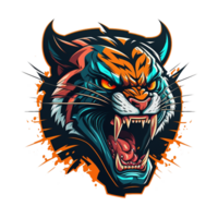 Free download lion tiger mascot logo png realistic photo, Ai Generative