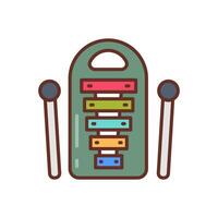 Xylophone icon in vector. Illustration vector