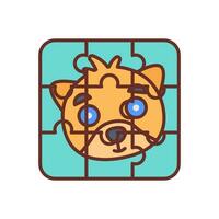 Puzzle icon in vector. Illustration vector